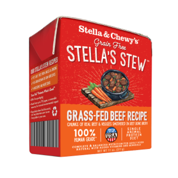 Stella & Chewy's Single Source Stews Grass-Fed Beef Recipe Wet Food 單一材料燉草飼牛肉 11oz  X12